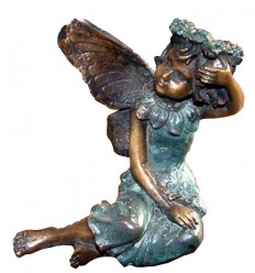 Sculpture d'ange en bronze BRZ1115 ( H .10 x L .10 Cm ) Poids : 0.6 Kg 