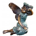 Sculpture d'ange en bronze BRZ1115 ( H .10 x L .10 Cm ) Poids : 0.6 Kg 