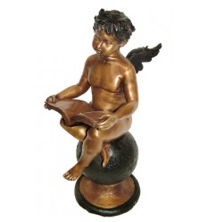 Sculpture d'ange en bronze BRZ1156 ( H .51 x L . Cm ) Poids : 10 Kg 