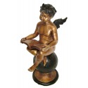Sculpture d'ange en bronze BRZ1156 ( H .51 x L . Cm ) Poids : 10 Kg 