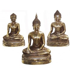 statuette de bouddhas en bronze BRZ1343-7 ( H .18 x L . Cm )