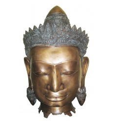 Tête de bouddha BRZ1251 ( H .81 x L .51 Cm ) Poids : 30 Kg 