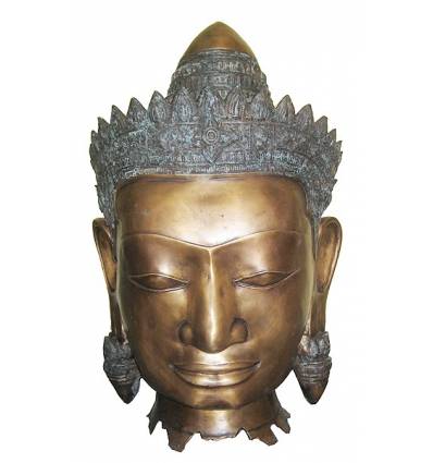 Tête de bouddha BRZ1251 ( H .81 x L .51 Cm ) Poids : 30 Kg 