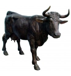 Sculpture de Vache en bronze BRZ1215 