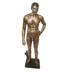 Sculpture d'homme en bronze BRZ1126 ( H .68 x L . Cm ) Poids : 8 Kg 