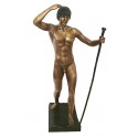 Sculpture d'homme en bronze BRZ1127 ( H .71 x L . Cm ) Poids : 10 Kg 