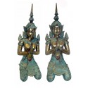 Sculpture divinité asiatique en bronze BRZ0264-17 ( H .44 x L . Cm )