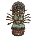 Sculpture divinité asiatique en bronze BRZ0327 ( H .31 x L .22 Cm )