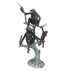 singe en bronze BRZ0520 ( H . x L . Cm )