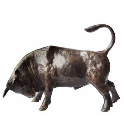 taureau en bronze BRZ0908 ( H .28 x L .35 Cm ) Poids : 4 Kg 