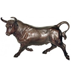 taureau en bronze BRZ1059 / SM076 (H. 40 x L. 60 Cm) - Poids : 12 Kg 