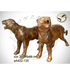 tigre en bronze aa452-135 ( H .88 x L .170 Cm )