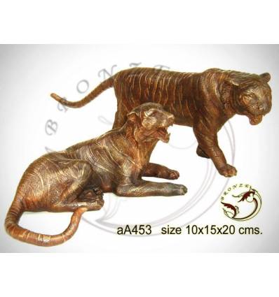 tigre en bronze aa453-100 ( H .15 x L .20 Cm )