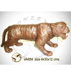 tigre en bronze aa454-100 ( H .12 x L .30 Cm )
