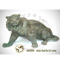 tigre en bronze aa455-100 ( H .12 x L .23 Cm )