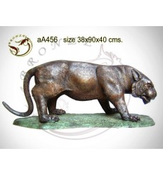 tigre en bronze aa456-100 ( H .40 x L .90 Cm )