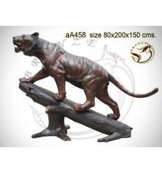 tigre en bronze aa458-100 ( H .150 x L .200 Cm )