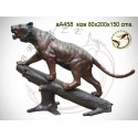 tigre en bronze aa458-100 ( H .150 x L .200 Cm )