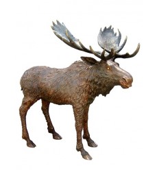 Caribou en bronze BRZ1369 ( H .195 x L .200 Cm ) Poids : 170 Kg 