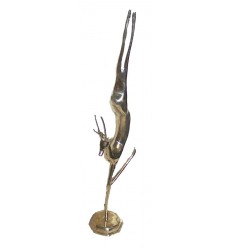 cerf en bronze BRZ0947 O - doré ( H .105 Cm )