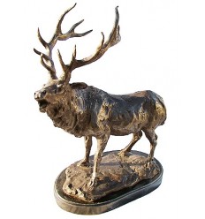 Cerf en bronze BRZ1352M-18 (H. 45 x L. 30 Cm)