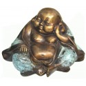 statuette de bouddhas en bronze BRZ0577M ( H .12 x L .20 Cm )