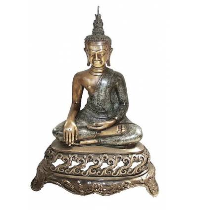 statuette de bouddhas en bronze BRZ0843 ( H .46 x L .30 Cm ) Poids : 6 Kg 