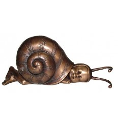 Sculpture bronze : L'enfant escargot BRZ1385-5