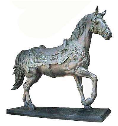 cheval en bronze BRZ1410 ( H .220 x L .270 Cm ) Poids : 400 Kg 