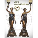 ( H .125 x L :45 Cm ) Lampe en bronze ap013-100