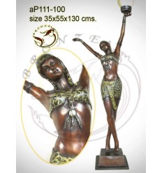 ( H .130 x L :55 Cm ) Lampe en bronze ap111-100