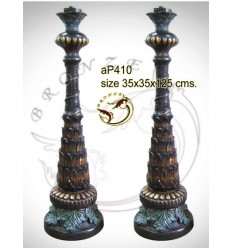 ( H .125 x L :35 Cm ) Lampe en bronze ap410-100