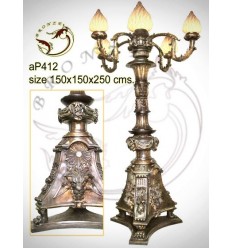 ( H .125 x L :30 Cm ) Lampe en bronze ap412-100