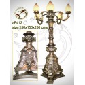 ( H .125 x L :30 Cm ) Lampe en bronze ap412-100