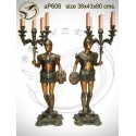 ( H .80 x L :43 Cm ) Lampe en bronze ap606-100