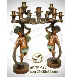 ( H .62 x L :38 Cm ) Lampe en bronze ap701-125