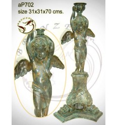 ( H .70 x L :31 Cm ) Lampe en bronze ap702-100