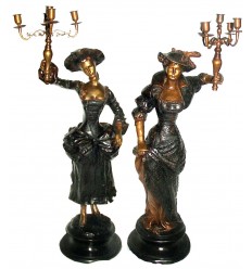( H .110 x L : Cm ) Lampe en bronze BRZ0320-43