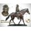 Sculpture de cavalier cowboy en bronze AM959 ( H .235 x L :300 Cm ) Poids : Kg 