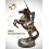 Sculpture de cavalier cowboy en bronze AM964 ( H .85 x L :45 Cm ) Poids : Kg 