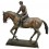 Sculpture de cavalier en bronze BRZ0062M-10 ( H .25 x L :25 Cm ) Poids : 4 Kg 