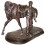 Sculpture de cavalier en bronze BRZ1399 ( H .66 x L :104 Cm ) Poids : 70 Kg 