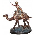 Sculpture de cavaliers arabe en bronze BRZ0138-28 ( H .70 x L :66 Cm ) Poids : 19 Kg 