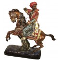 Sculpture de cavaliers arabe en bronze BRZ0146 ( H .58 x L :55 Cm ) Poids : 15 Kg 
