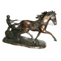 Sculpture cavaliers en bronze BRZ0682 ( H .58 x L :88 Cm ) Poids : 24 Kg 