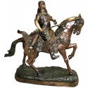 Sculpture de cavaliers arabe en bronze BRZ0707-23 ( H .58 x L :45 Cm ) Poids : 13 Kg 