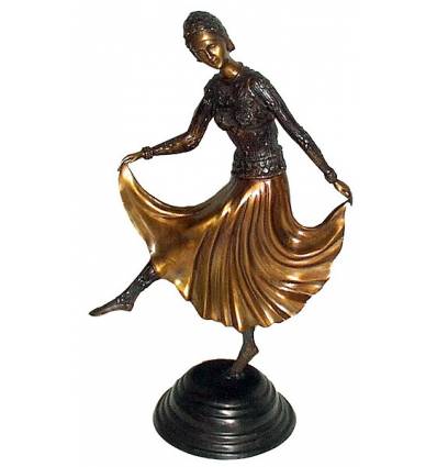 Sculpture de danseuse en bronze BRZ0440 ( H .50 x L : Cm ) Poids : 4 Kg 