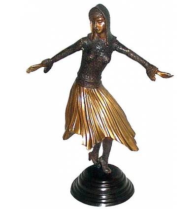 Sculpture de danseuse en bronze BRZ0442 ( H .50 x L : Cm ) Poids : 4 Kg 