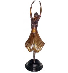 Sculpture de danseuse en bronze BRZ0444 ( H .63 x L : Cm ) Poids : 4 Kg 