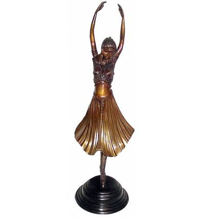Sculpture de danseuse en bronze BRZ0444 ( H .63 x L : Cm ) Poids : 4 Kg 